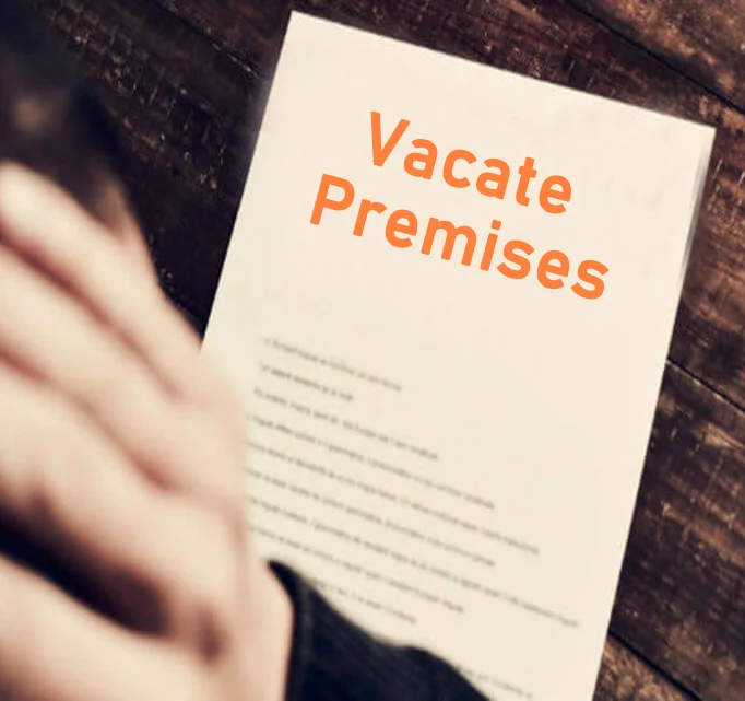 vacate pemises